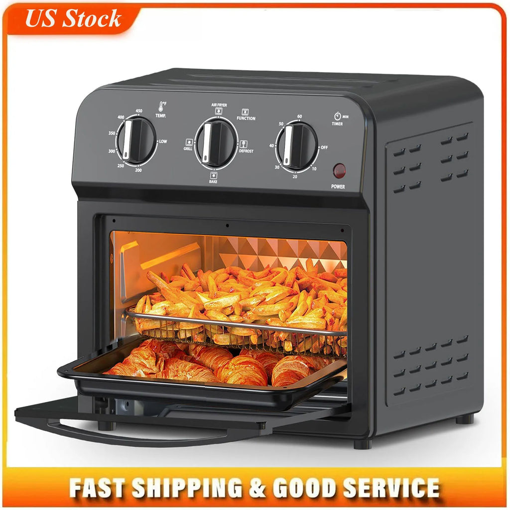 Family Size Air Fryer Toaster Oven Combo,13QT,360° Hot Air Circulation for Healthy Oil-Free Cooking, Multifunctional Convection Contertop Oven, Adjustable Time & Temp Control