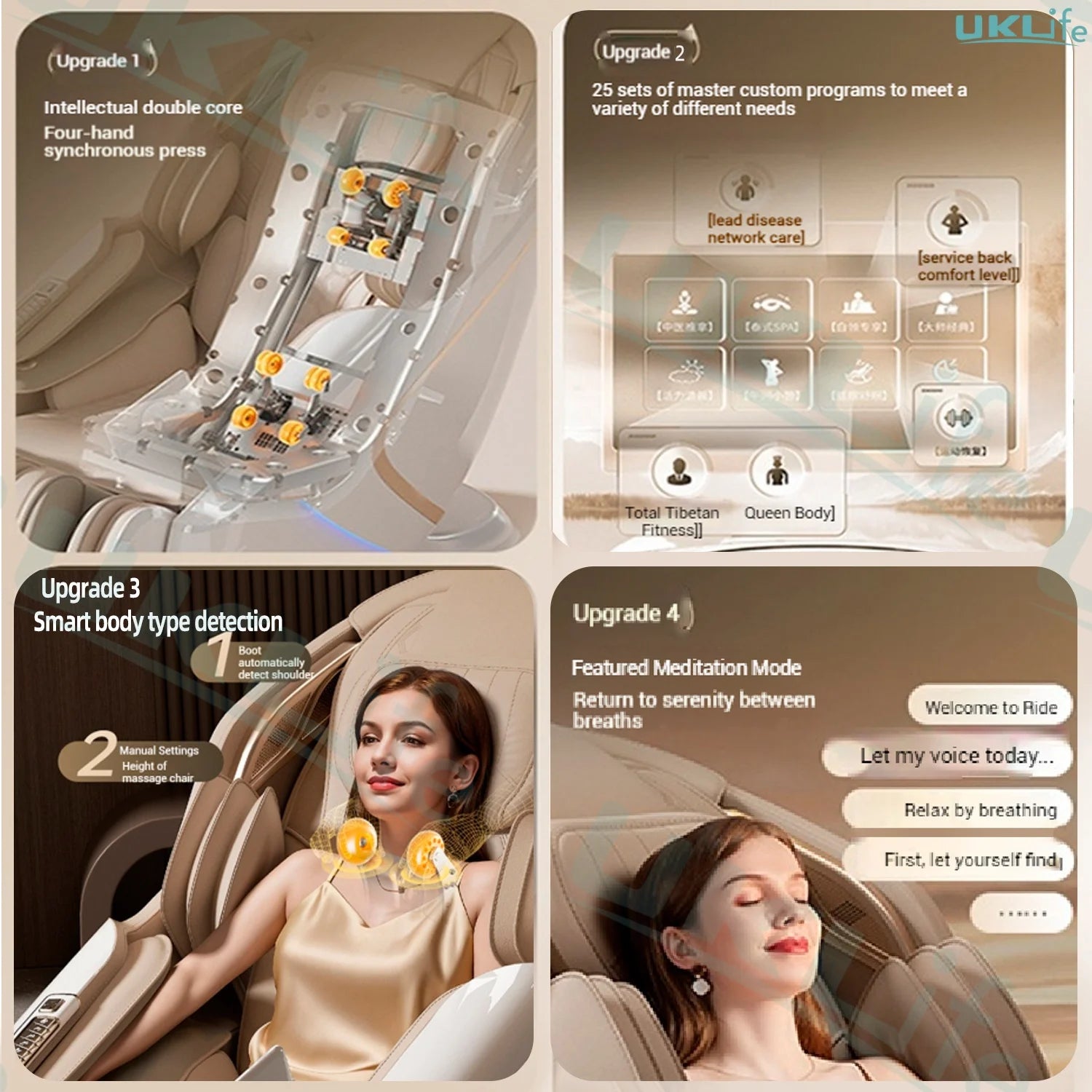 Zero Gravity 4D SL-Track Full Body Massage Chair by Tidesmit Body Shaping Massage Equipment Tidesmit