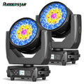 2PCS 19x15W Beam Moving Head Light RGBW LED Lighting Zoom Wash Lights DMX Stage Effect Lighting for Disco Party Concert Theater