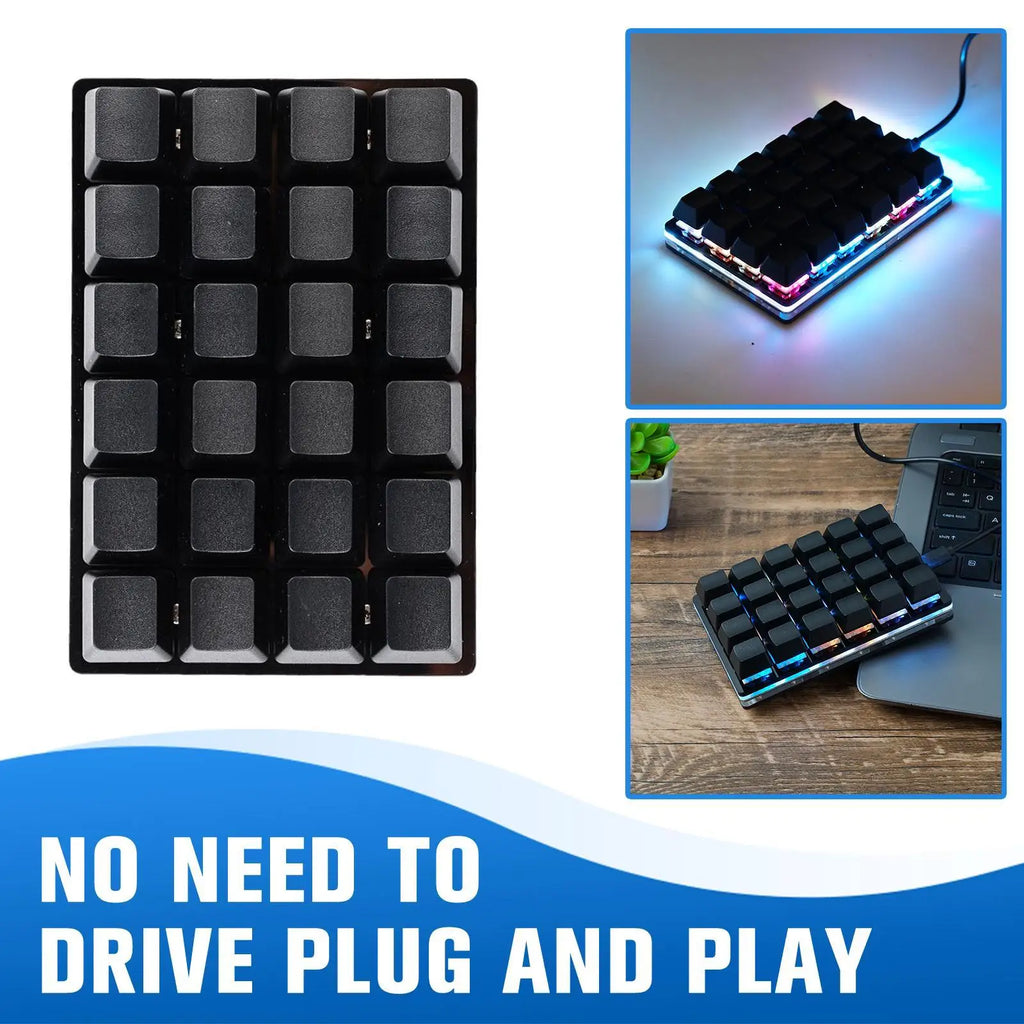 Mini USB Custom Mechanical Keyboard 2/4/6/7/8/9/12/16/24 Keys Gaming Keyboard Sayo Device Shortcut Programmable Keypad Keys New