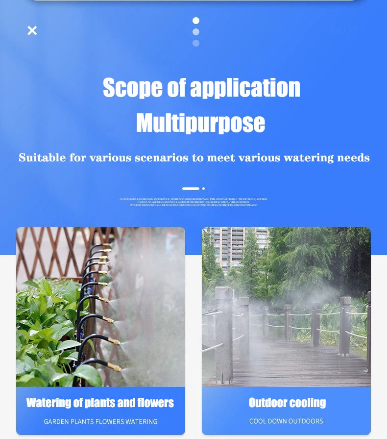 DIY 5-30M Free Bending Universal Spray Kit for Backyard Cooling Humidification Sprayer Garden Flowers Plant Watering Irrigation