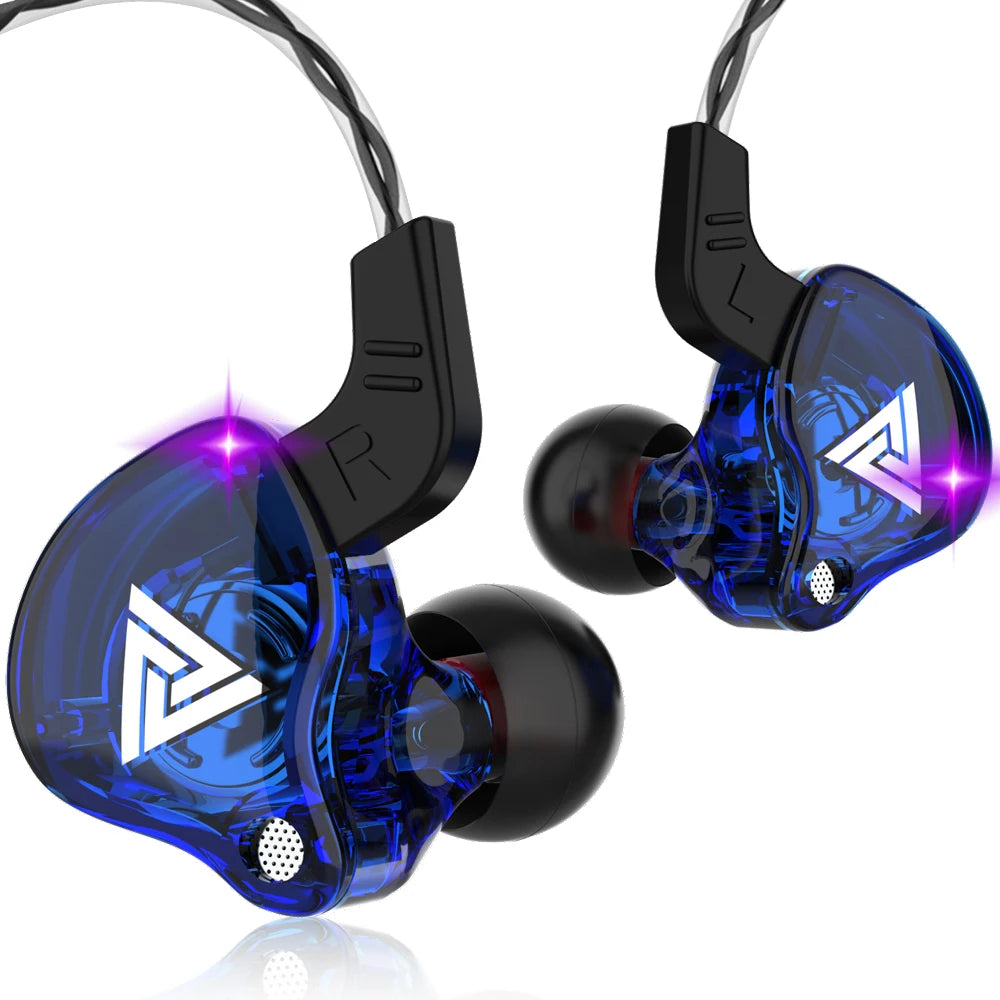 Wired In-Ear Earphones with HiFi Bass and Mic - AK6 Series AK6-Blue Tidesmit