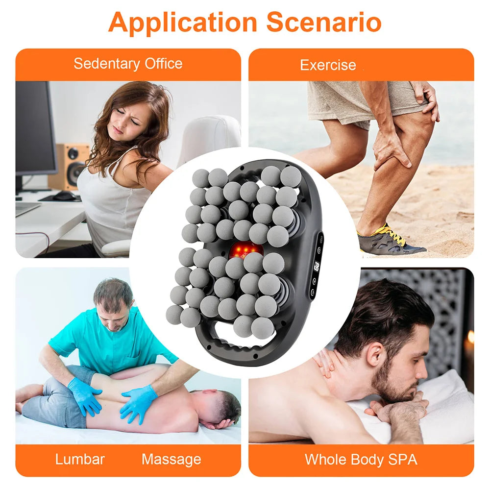 Deep Tissue Massage Gun with 99 Speed Settings and Heat Therapy Back Massage Instrument Tidesmit