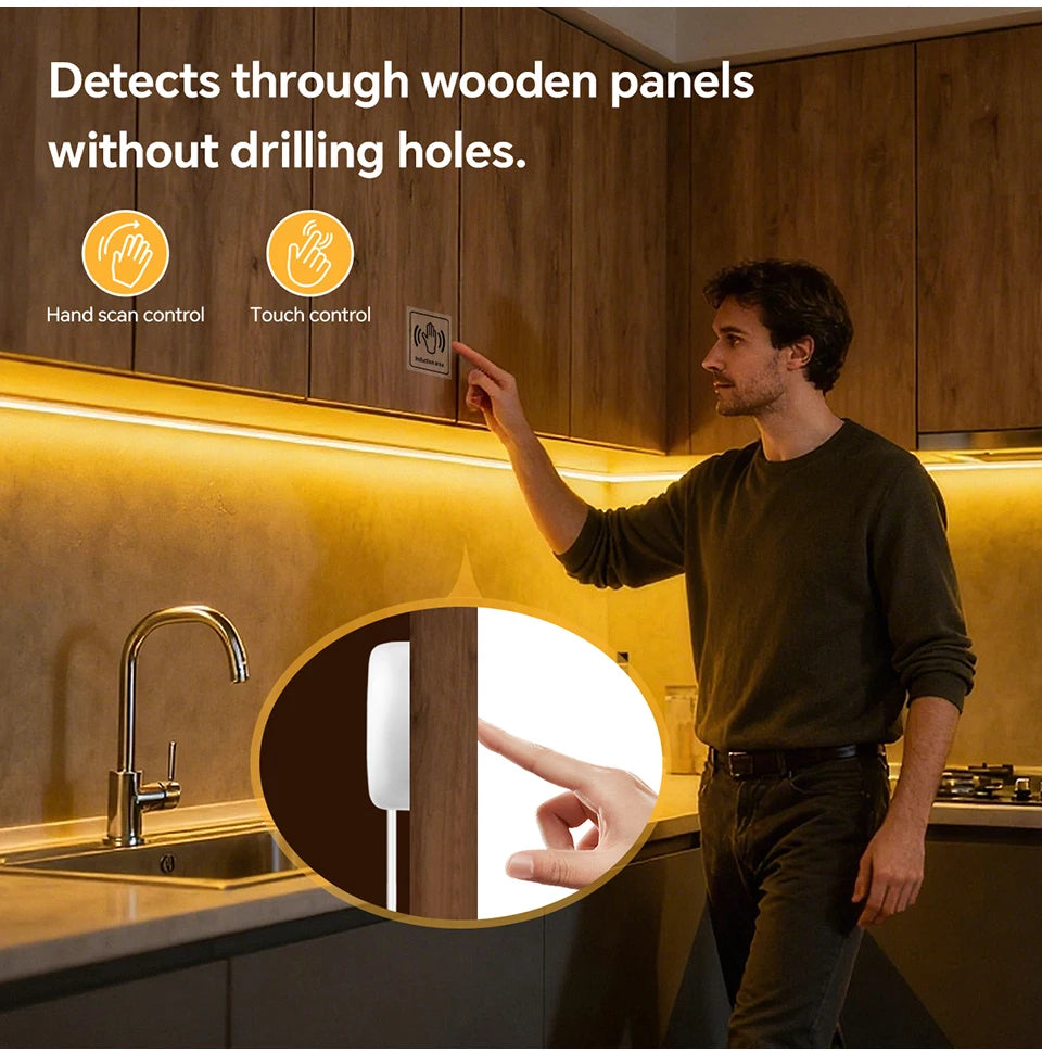 24V COB LED Neon Light Strip No Dark Spot Waterproof  Flexible Silicone Rope Light With Touch Dimmer Switch For Home Wall Decor