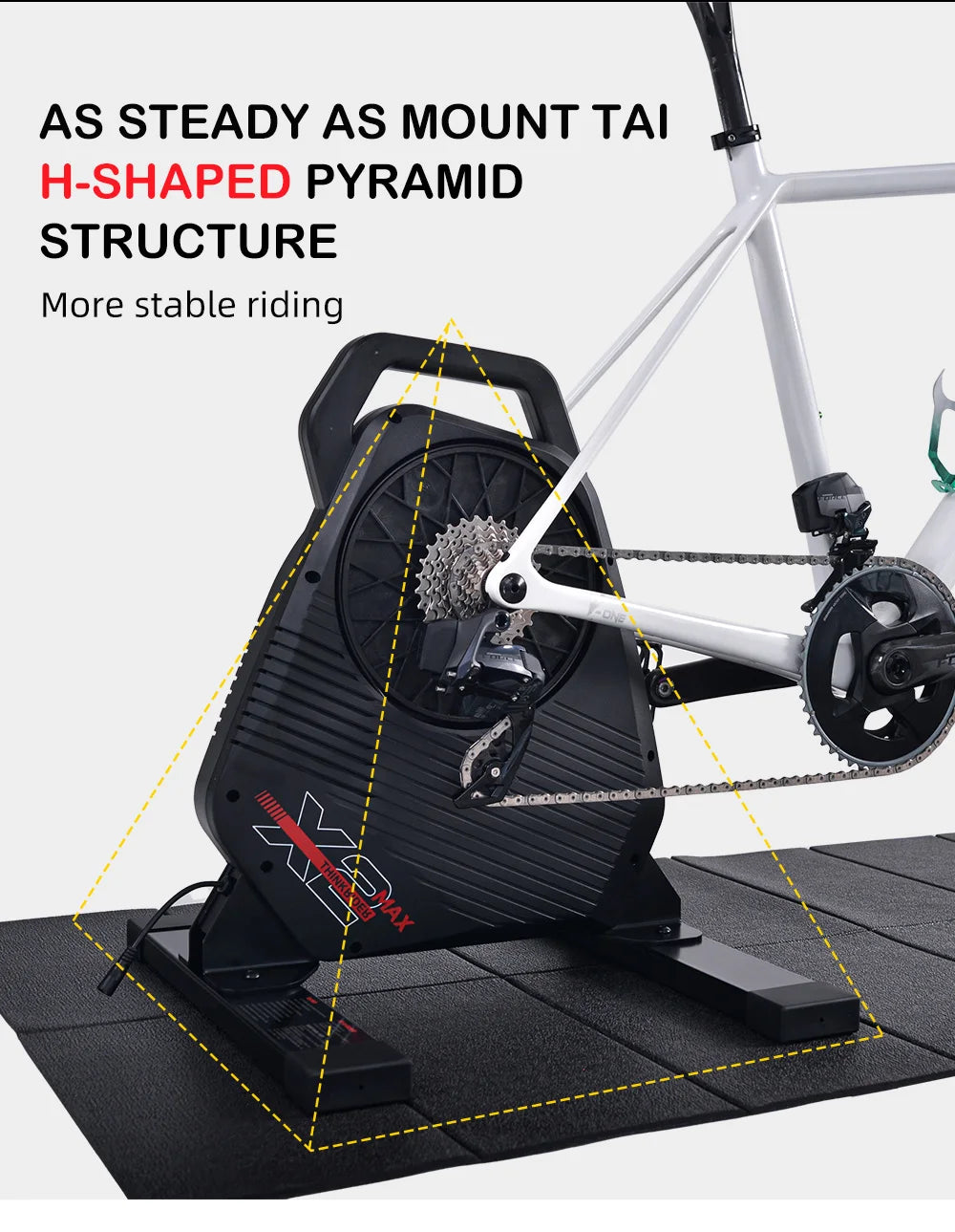 Smart Bike Trainer X2Max with Precision Power Meter for Road and MTB Tidesmit
