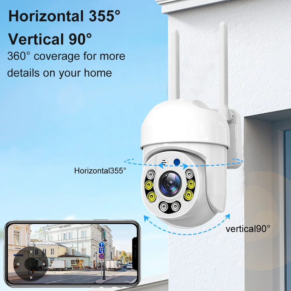 Tuya 5G Wifi Camera PTZ Outdoor waterproof Home Security-protection Color Night Vision Audio Surveillance Human Motion Detection