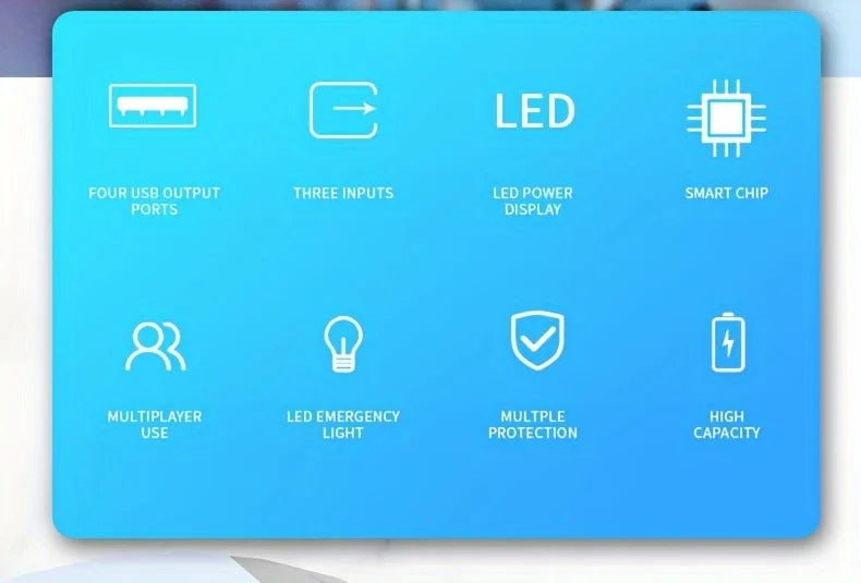 Portable Charger 100000mAh Power Bank with 4 USB Ports and PD Tidesmit