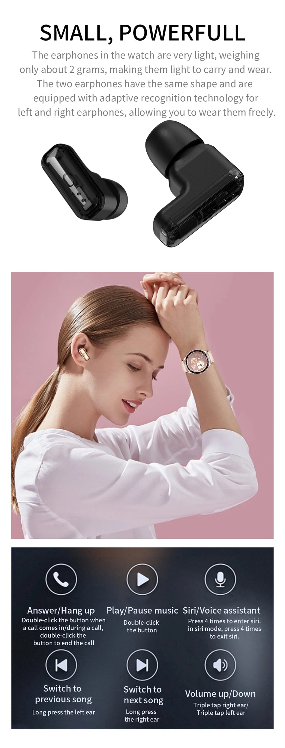 LIGE New 2-in-1 Smart Watch with TWS Bluetooth Earphones Heart Rate Blood Oxygen Monitor New Sport Fitness BT Call Music Watches