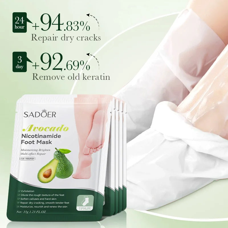 Fruit Foot Peel Mask - 6 Pairs Exfoliating & Moisturizing Treatment Scrubs Treatments Tidesmit