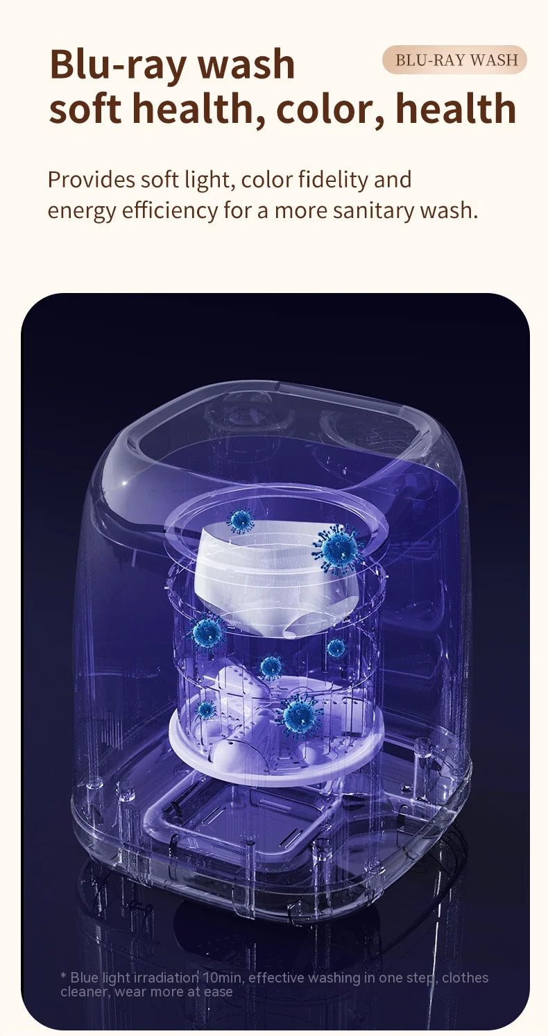 Tidesmit portable washing machine with mini spin dryer and 3 cleaning modes for RV, camping, and dorm laundry usage.