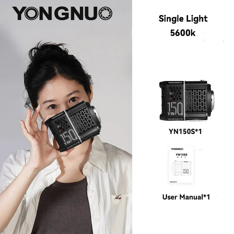 Portable 150W COB LED Video Light – Adjustable Color Temperature Kit 150S 5600K Single Tidesmit