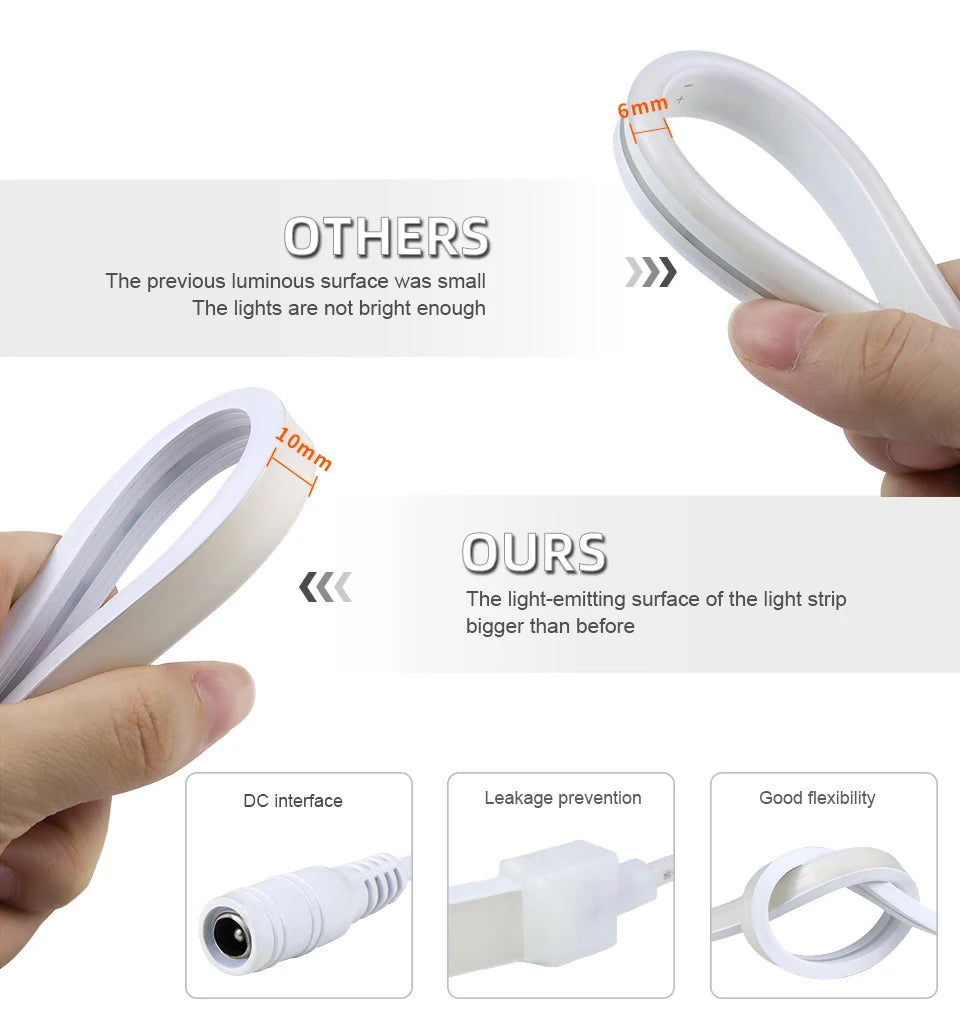 WiFi Smart LED Neon Strip Light - Flexible App-Controlled USB Tape Tidesmit