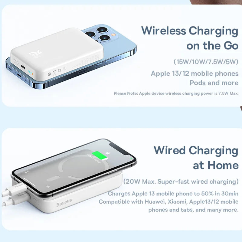 Magnetic Wireless Power Bank 20000mAh PD Fast Charger for iPhone 16 Tidesmit