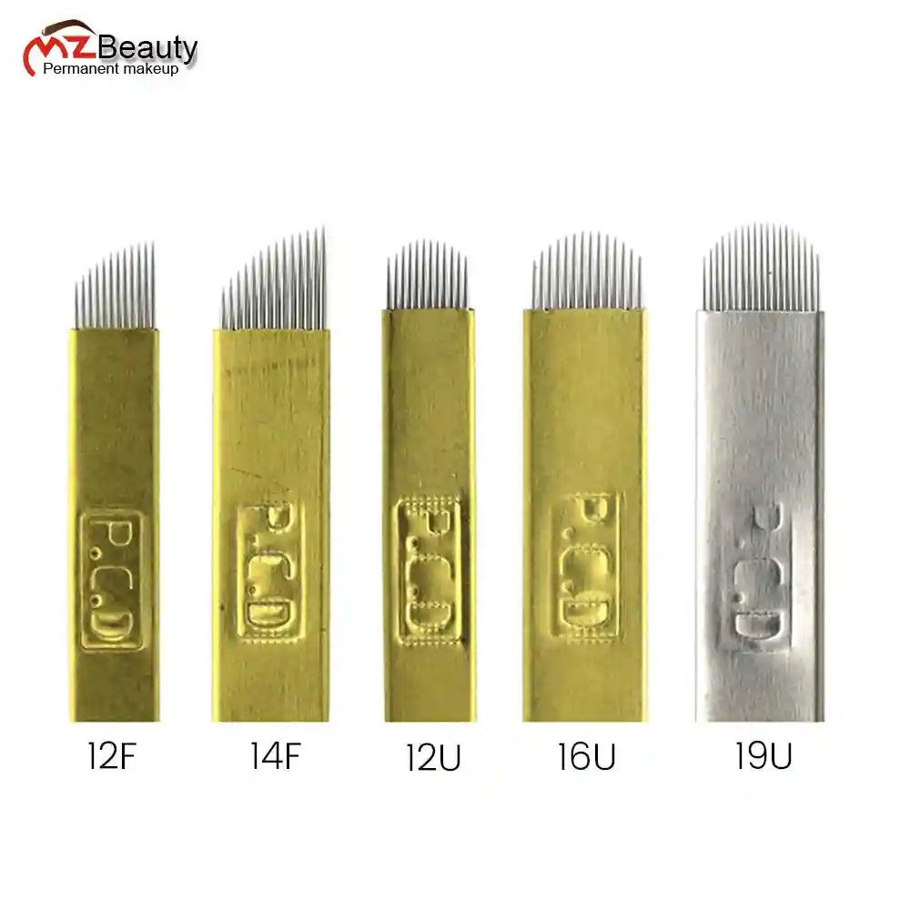 Microblading Needles for Manual Eyebrow Tattooing | PCD Blades Permanent Makeup Machines PCD 12F Tidesmit