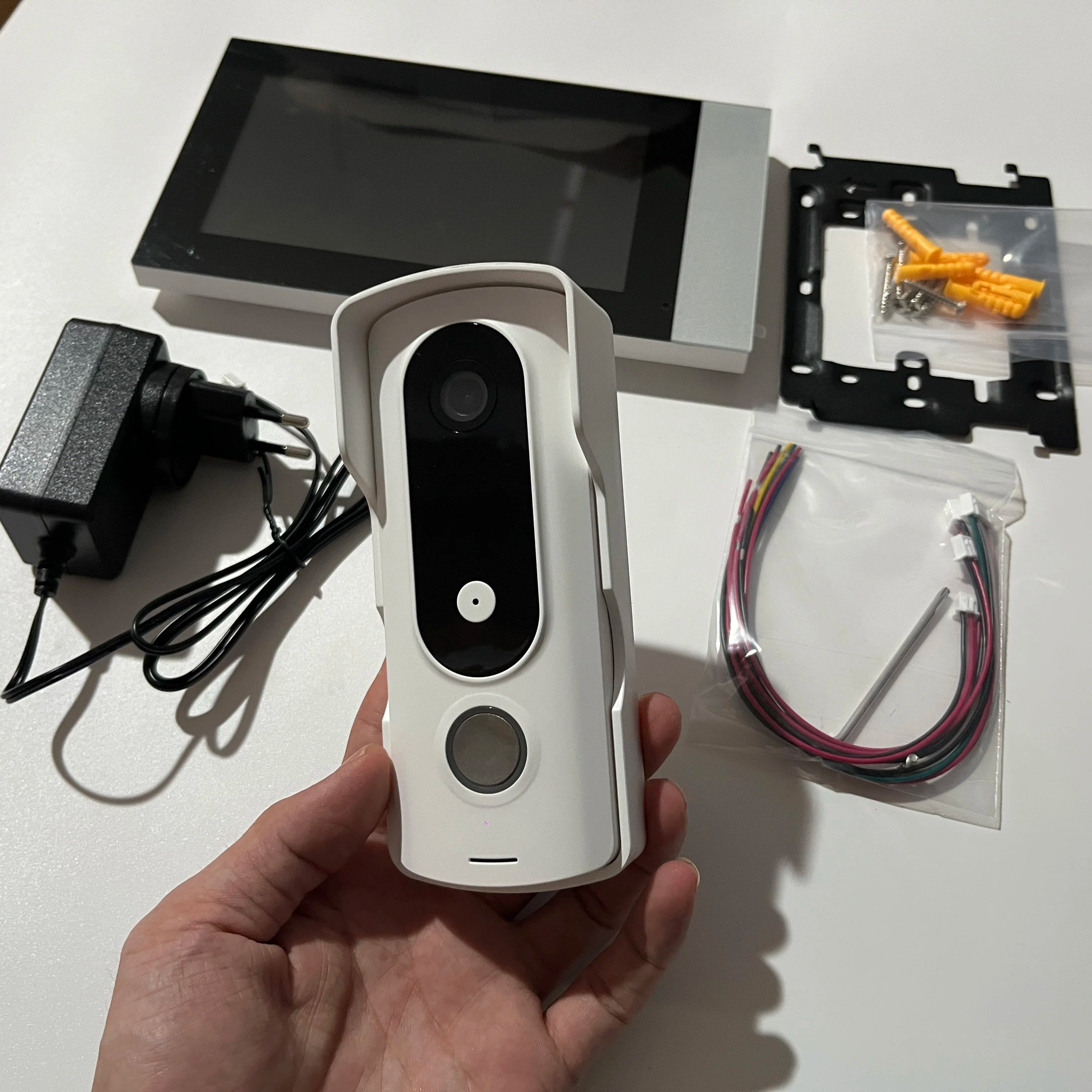 New 2 Wire Video Intercom System 7'' Color Touch Screen Tuya Wifi 1080P  Rainproof Call Panel IR Camera for Home Villa Buil