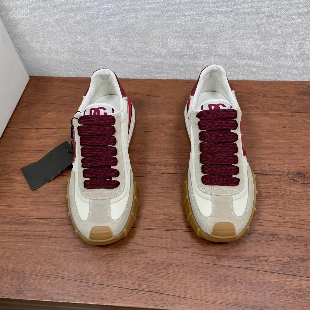 Thick Soled Running Shoes Low Top Lace up Fashion Luxury Branded Style Casual Upper Material Retro Casual Sports Shoes Sneakers