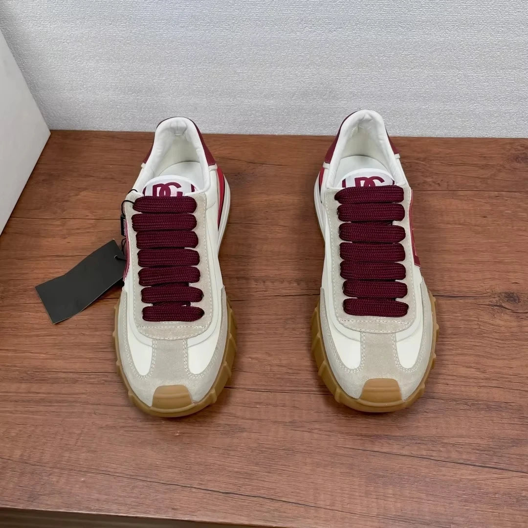 Thick Soled Running Shoes Low Top Lace up Fashion Luxury Branded Style Casual Upper Material Retro Casual Sports Shoes Sneakers
