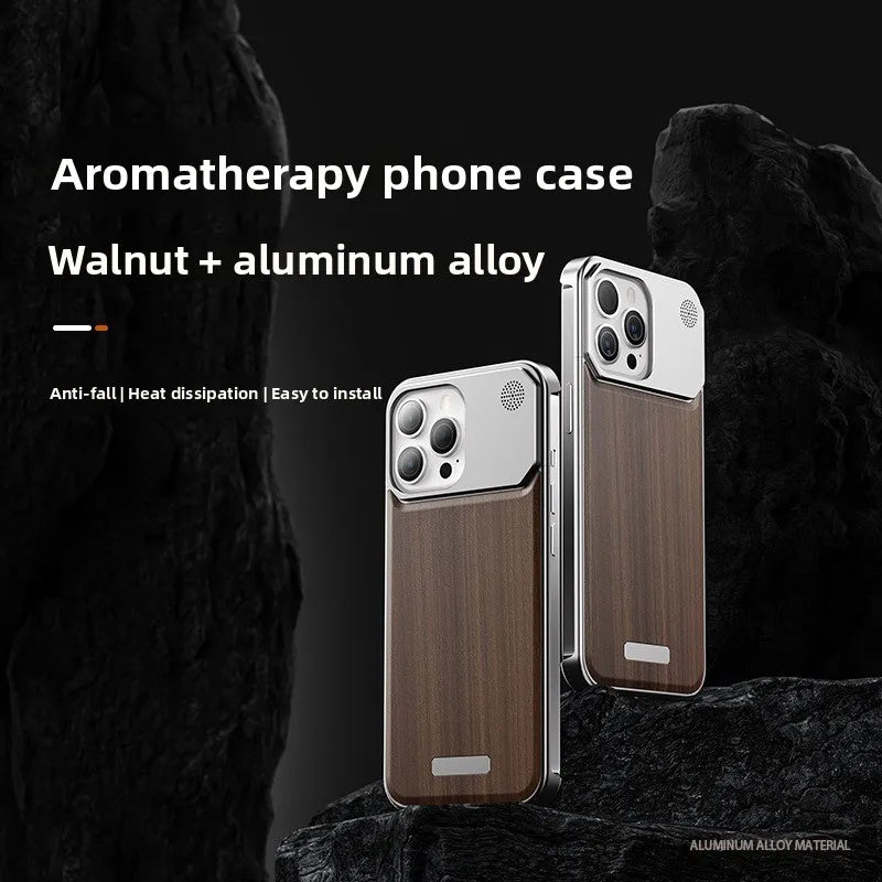 iPhone 16 Pro Max Magnetic Wood Case with Aluminum Frame | Tidesmit Tidesmit
