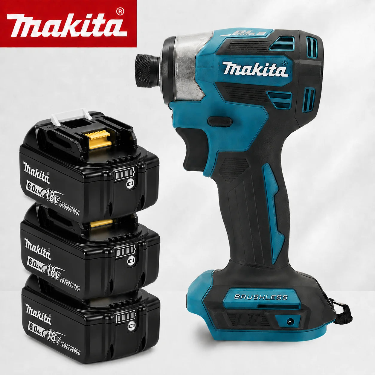 Makita DTD173 18V LXT Cordless Impact Driver Brushless Electric Drill Screwdriver Wood/Bolt T1/T2-Mode Twin LED Light 180 N·m+Makita DTD173 18V Cordless Impact Driver LXT BL Brushless Motor Electric Drill Wood/Bolt/T-Mode 18