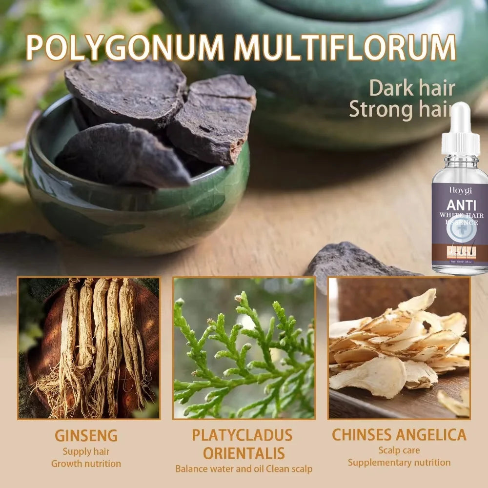 Natural Hair Care Essence Serum Anti Gray Nourish Repair For All Hair Types
