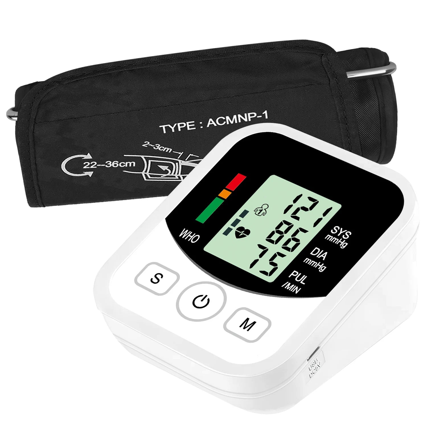 Medical Pulse BP Monitor Digitlal Tonometer Heart Rate Health Armband Automatic Blood Pressure Meter