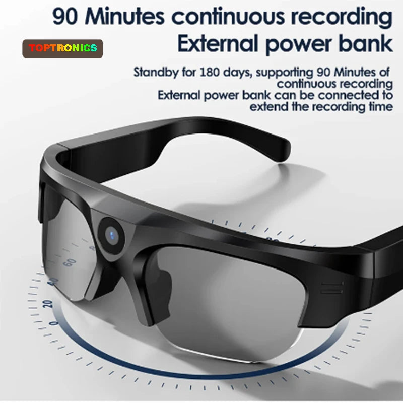 Smart Audio Sunglasses with Camera: Wireless Bluetooth VR Glasses Tidesmit
