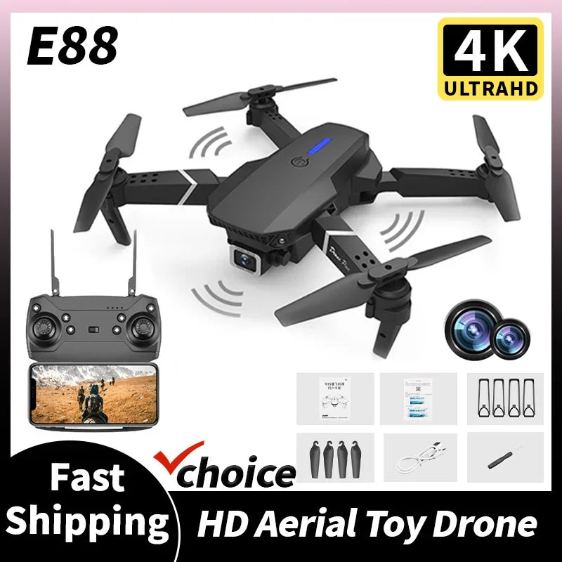 4K Foldable Camera Drone with Dual HD Lenses - Tidesmit Tidesmit