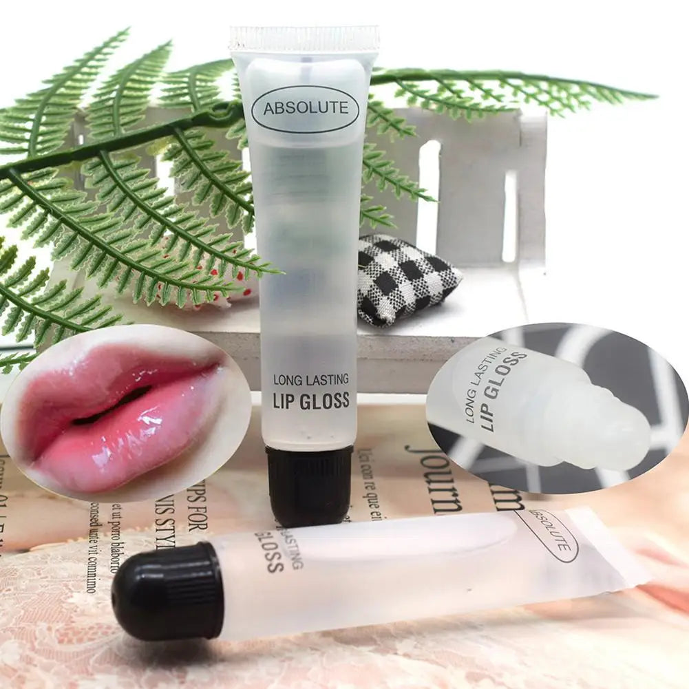 Absolute transparent lip gloss tube, long-lasting hydrating plumper with a smooth, high-shine finish.