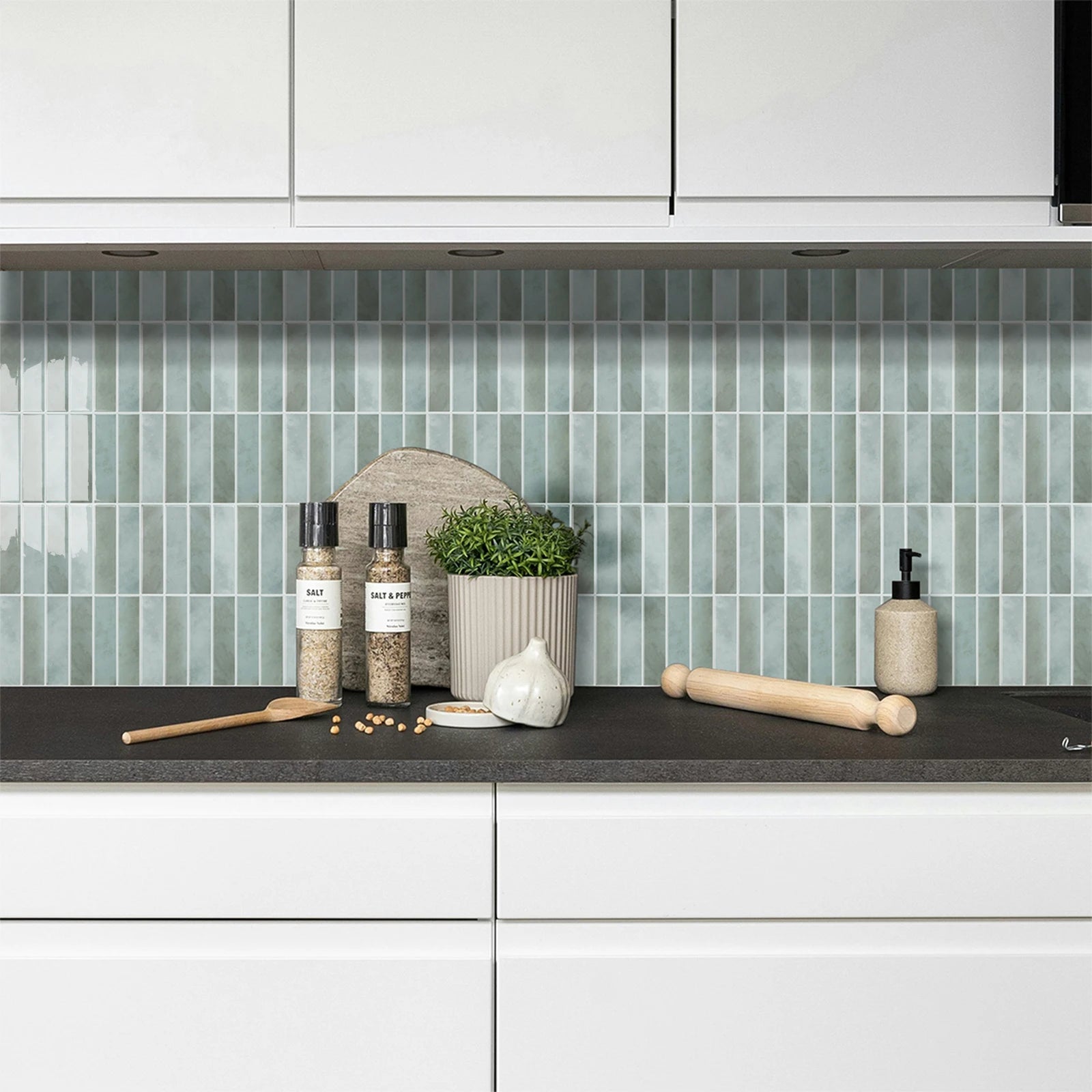 1/3pcs Square Wall Tile Sticker Mosaic Tile Decal Peel&Stick Backsplash Vinly Wallpaper Easy to Install for Apartment Renovation