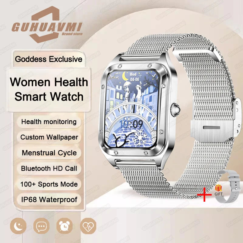 2026Ultra Thin Fashion Smart Watch For Women Screen Always Display Time Sports Bracelet Bluetooth Call 1.59" AMOLED Woman Watch