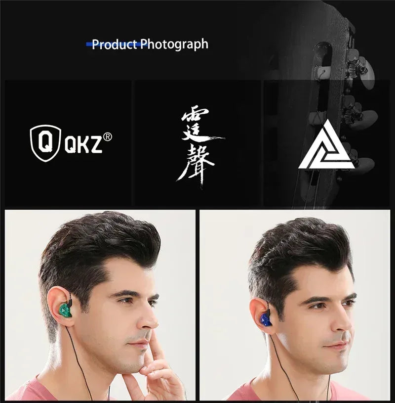 Original QKZ AK6 In Ear Earphone 6 Dynamic Driver Unit Headphone With Mic Stereo Sports HIFI Subwoofer Headset Monitor Earbuds Tidesmit