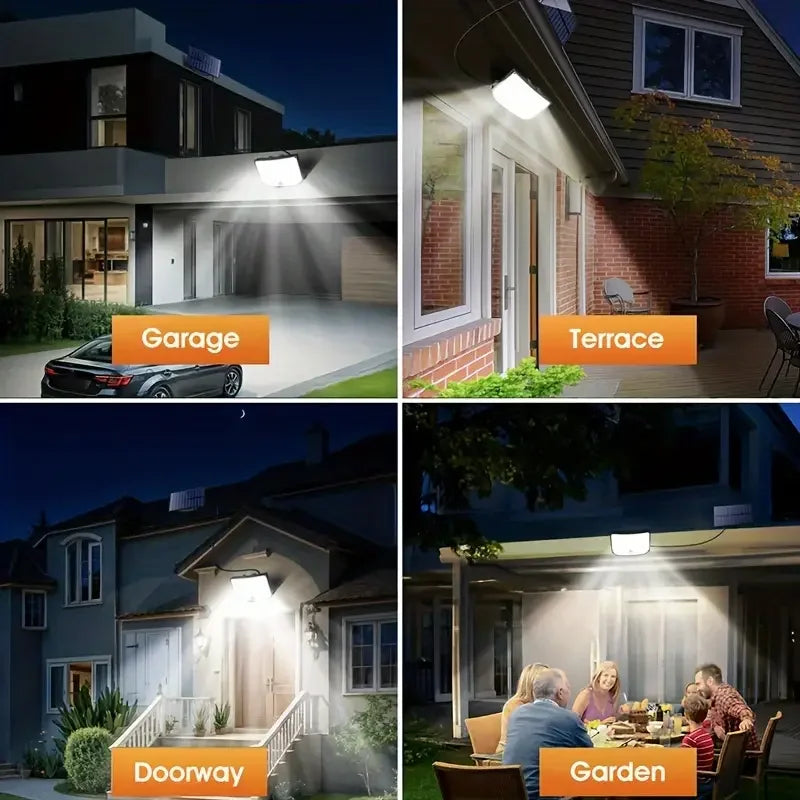 1PC/2PCS 252 LEDs Solar Powered Outdoor Lamp, Split Panel Solar Motion Sensor Security Flood Lamp, 3 Modes, IP65 Waterproof for Garden Yard Driveway Decor Lighting