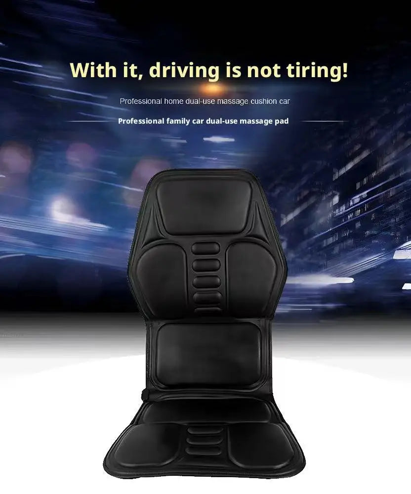 Heated Electric Massage Cushion for Car - Portable Muscle Relief Massage Cushion Tidesmit