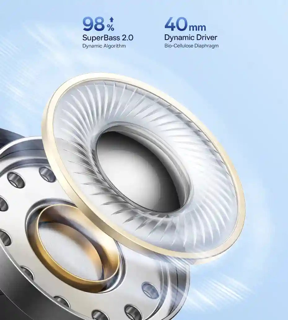 Wireless Noise Cancelling Headphones: 80Hr Battery Over-Ear Audio Tidesmit