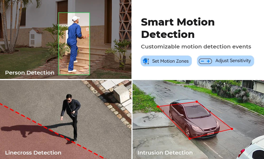 ASECAM 8MP 4K PTZ IP Camera Outdoor AI Face Detection Audio POE H.265 Onvif CCTV RTSP Humanoid Detection Security Camera