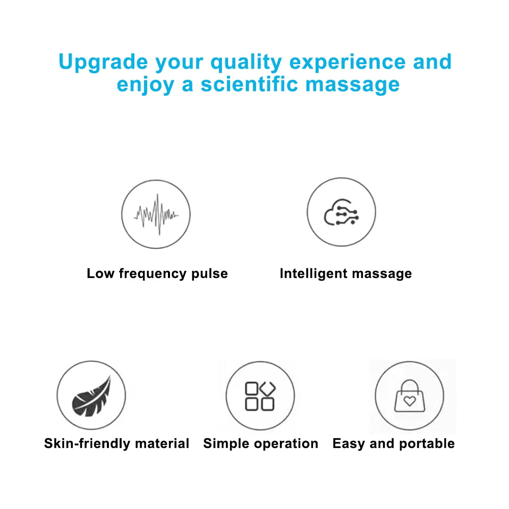 EMS Neck Massager - Portable TENS Pulse Pain Relief Patch for Muscles Body Shaping Massage Equipment Tidesmit