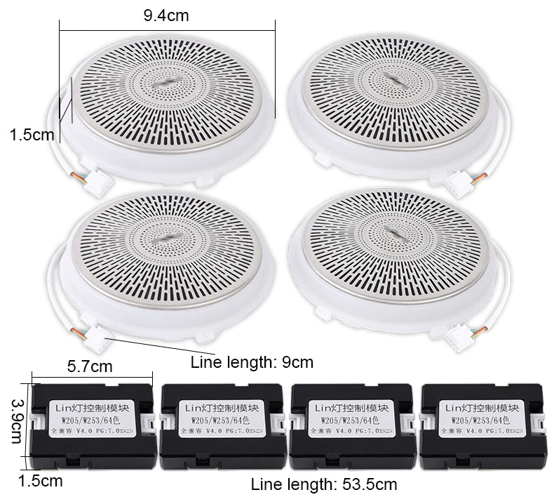 LED Ambient Speaker Covers for Mercedes Benz W205 W213 X253 Tidesmit