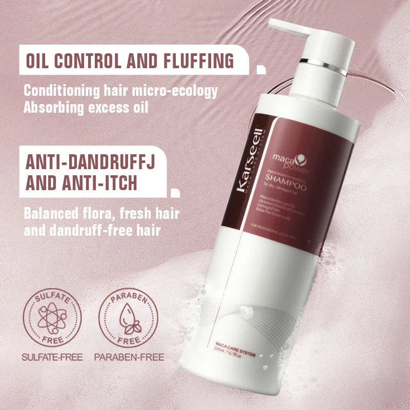 Karseell 500ml Argan Oil Shampoo Herbal Extract Moisturizing Smooth Shampoo for Dry and Damaged Hair
