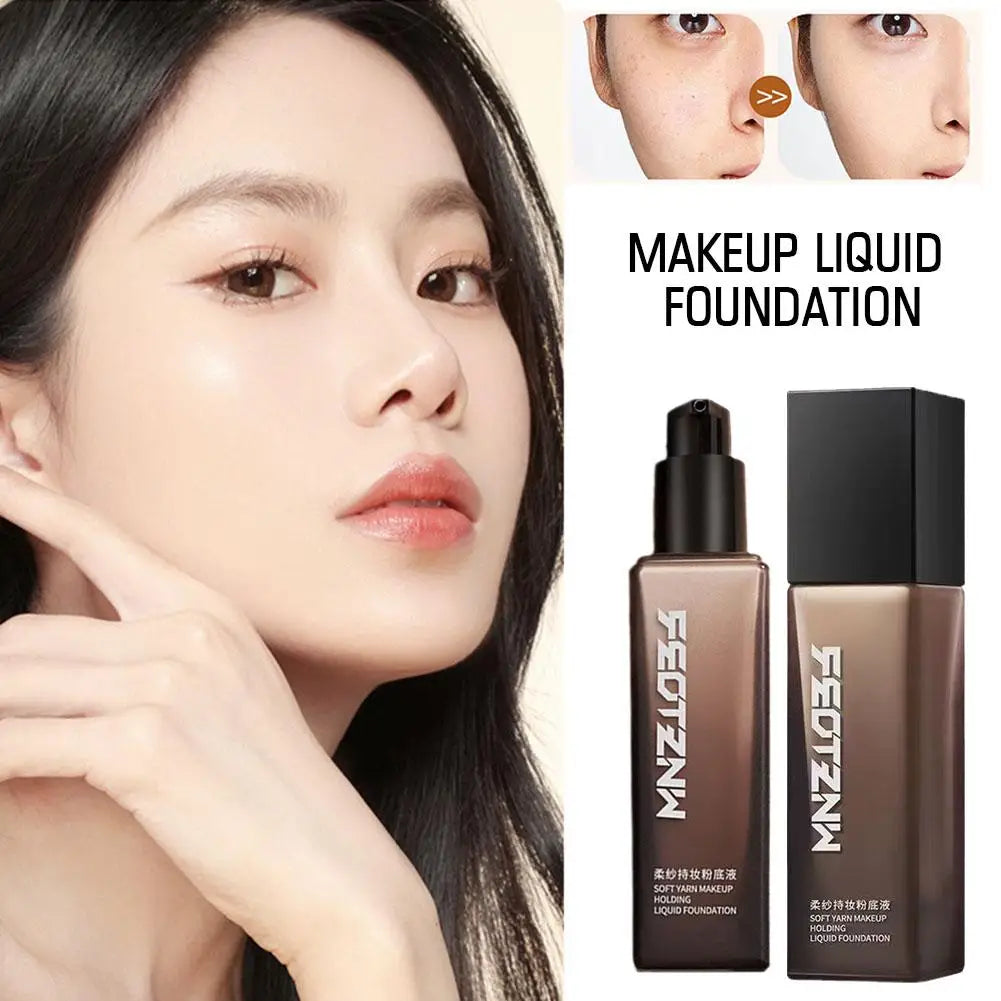 Tidesmit Feotznw liquid foundation bottle for wrinkle coverage and smooth skin texture detail view