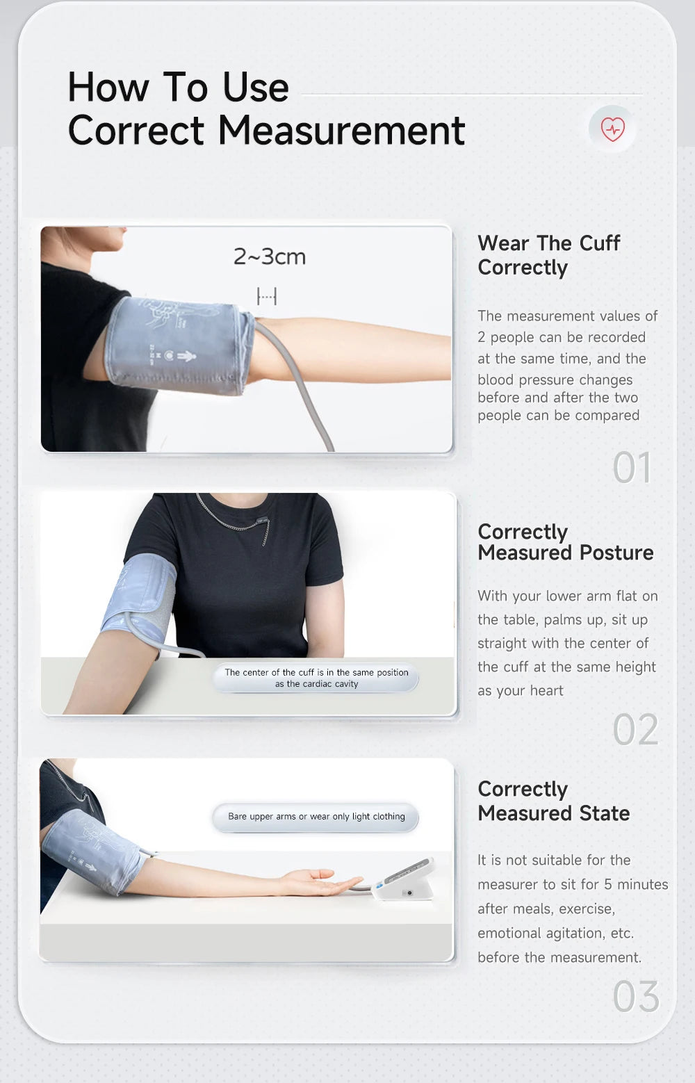 Kingclinic Blood Pressure Machine, Automatic Digital Upper Arm Blood Pressure Monitor with Adjustable Large Cuff