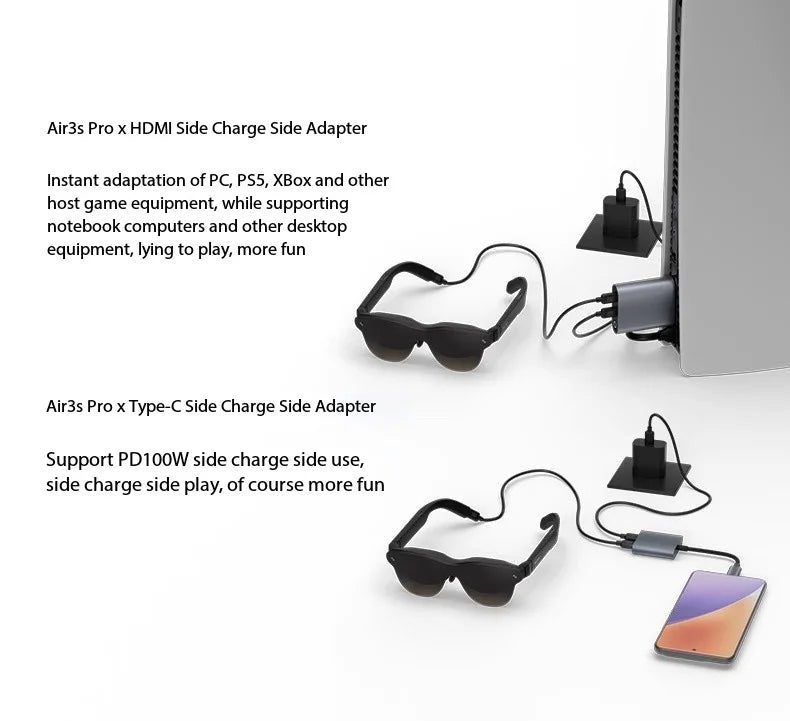 RayNeo AR Smart Glasses: 135-Inch Private Cinema Display for Gaming (3S Pro) Tidesmit