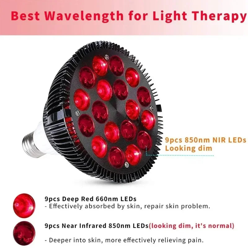 LED Therapy Lamp 660nm 850nm Near-infrared Therapy Lamp PAR38 Beauty Lamp Led Light Therapy Body Care