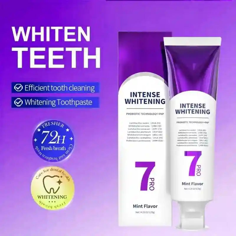 Tidesmit 7D Probiotic Advanced Whitening Toothpaste for deep cleaning and minty fresh breath