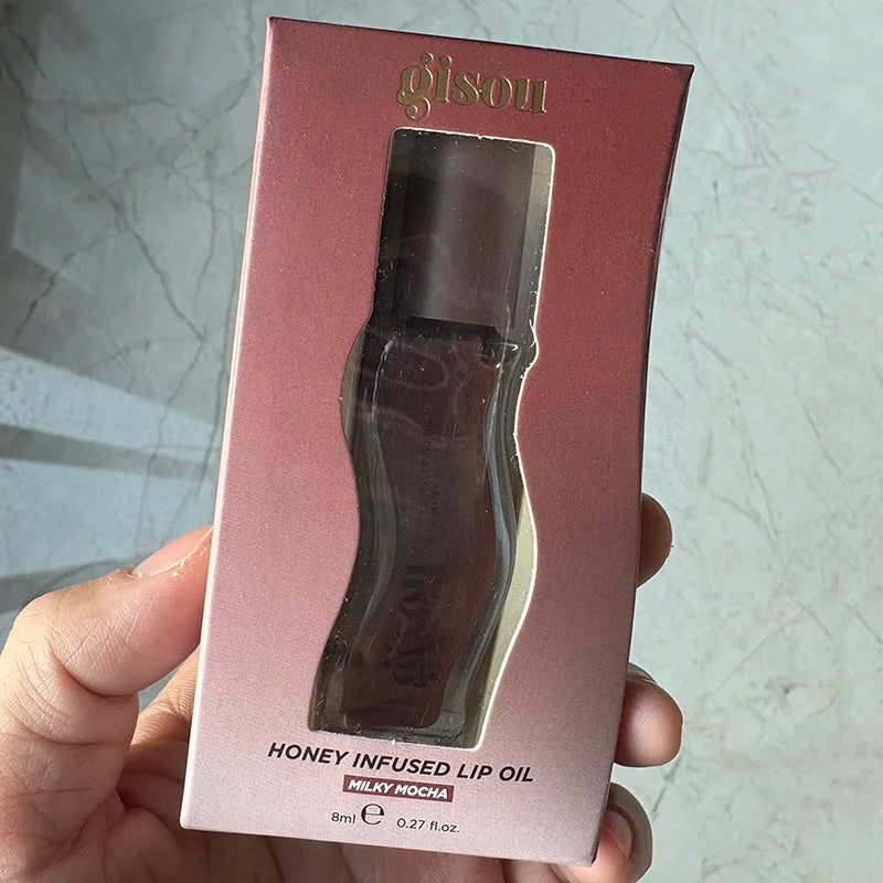 Plumping Lip Oil Gloss - Hydrating Tinted Treatment & Sheer Tint Lip Care Milky Mocha Tidesmit