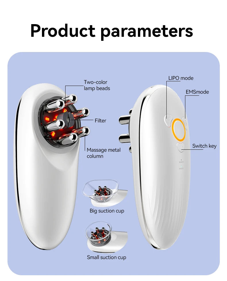 Face and Body Sculpting Electric Massager with Heat Therapy (White) Body Shaping Massage Equipment Tidesmit