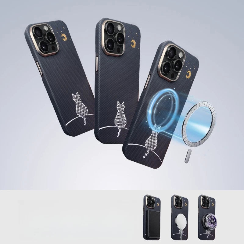 Magnetic Carbon Fiber Phone Case for iPhone 16 Pro Max - Tidesmit Tidesmit