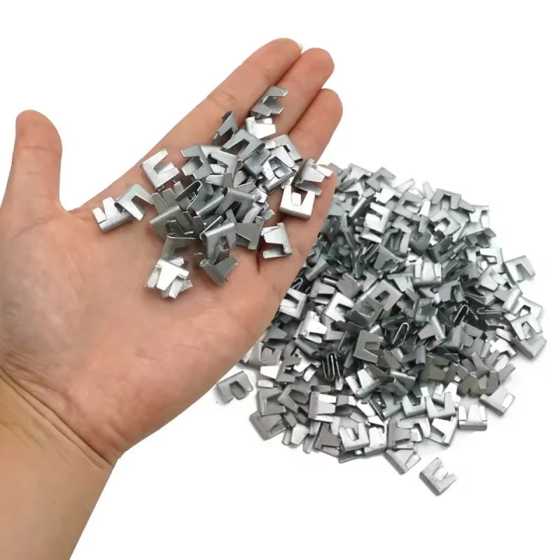 300pcs stainless steel pet cage fasteners for assembly, repair of rabbit, bird, and chicken wire cages.