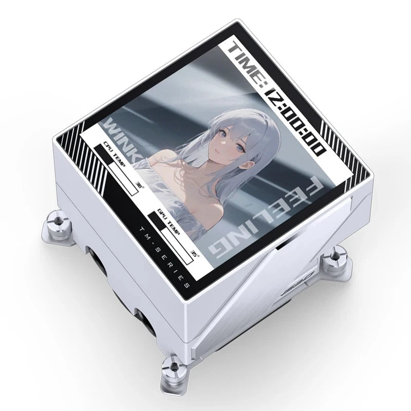 Jonsbo TM-280/TM-360 Integrated Water Cooling Radiator 3.95-inch Screen ARGB Lighting Effect Desktop Computer Case Water Cooling