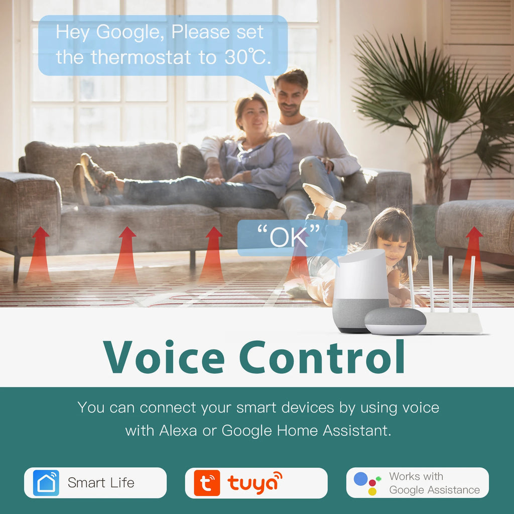 Tidesmit Smart Wi-Fi Floor Thermostat - App-Controlled Home Climate Tidesmit