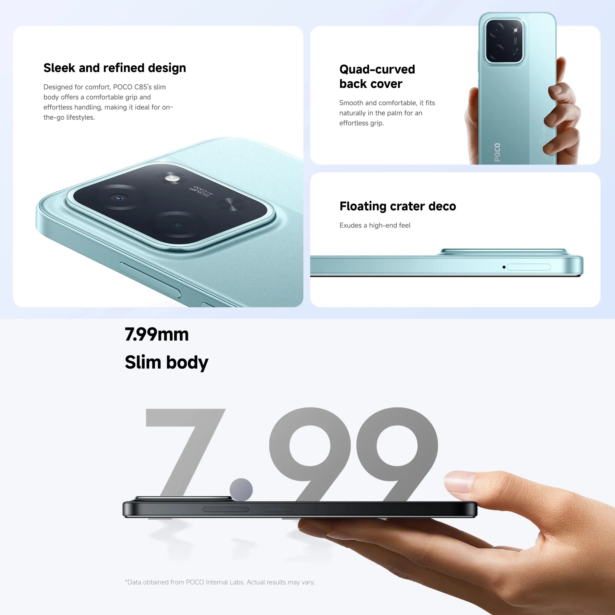 POCO C85 4G 6+128GB Global Version 6.9“ 120Hz Dot Drop Display MediaTek Helio G81-Ultra 50MP Main Camera 6000mAh 33W NFC IP64